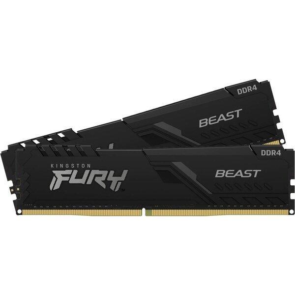Оперативная память Kingston Fury Beast DDR4 2x16GB/2666 Black (KF426C16BB1K2/32) - фото 3