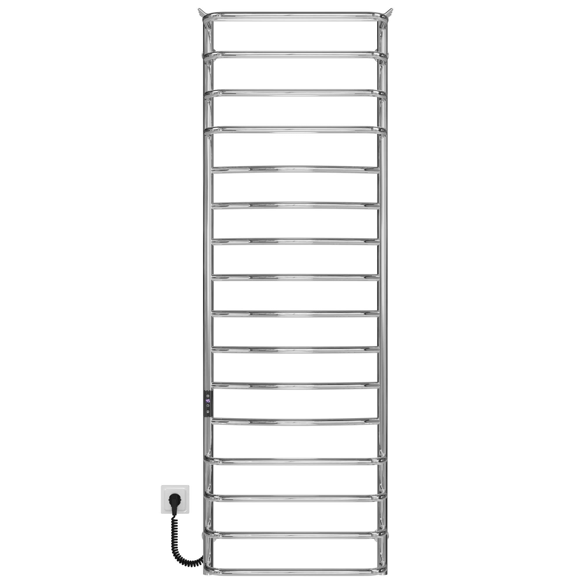 Полотенцесушитель электрический Deffi Юность П16 JD03 левое подключение нержавеющая сталь 500х1600 мм Хром (C.YU.160.50.16.E.C.L.1)