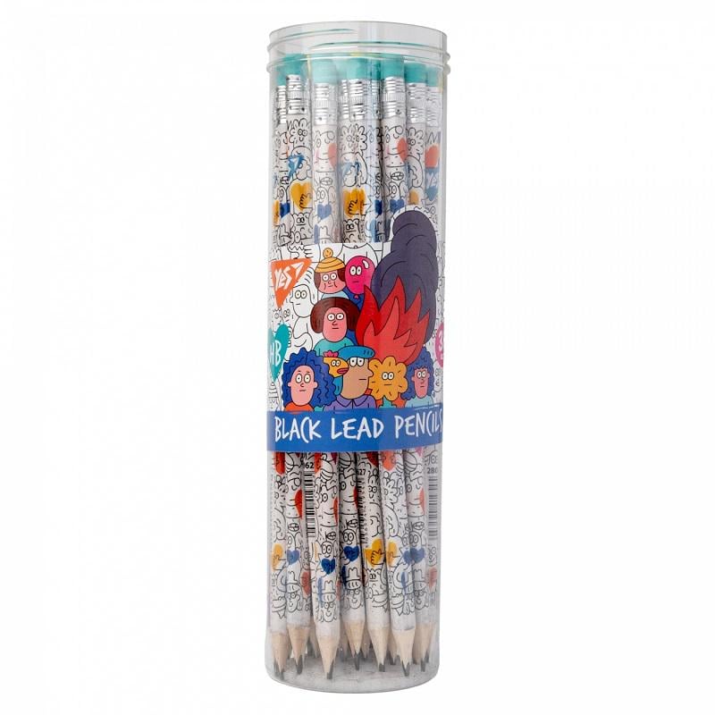 Карандаш чернографитный YES чернографитный "Stand with Ukraine" треугольный с резинкой НВ (280627) - фото 2