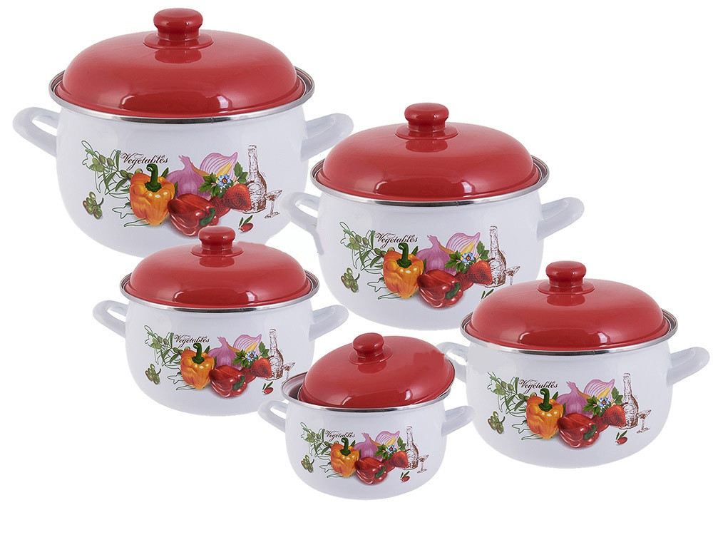 Набор эмалированных кастрюль Edenberg 10 пр. (EB-1877) - фото 3 Набор эмалированных кастрюль Edenberg 10 пр. (EB-1877) - фото 3