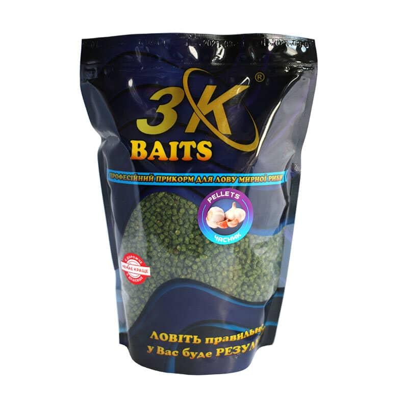 Пеллетс 3KBaits 2 мм 800 г Чеснок (3KB1199)