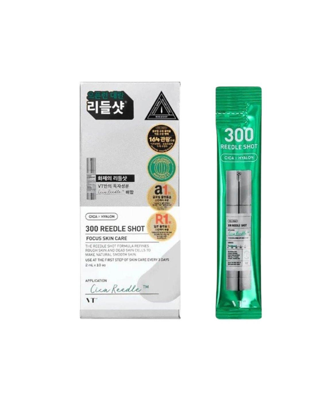 Есенція з мікроголками у формі стиків VT Cosmetics Reedle Shot 300 Stick 2 мл для омолодження та покращення текстури шкіри Есенція з мікроголками у формі стиків VT Cosmetics Reedle Shot 300 Stick 2 мл для омолодження та покращення текстури шкіри