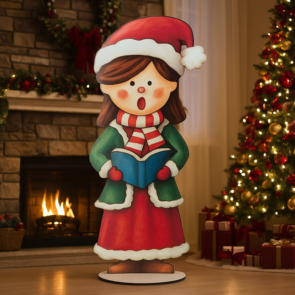 Статуэтка для фотозоны новогодняя колядница 80 см (5279-7)