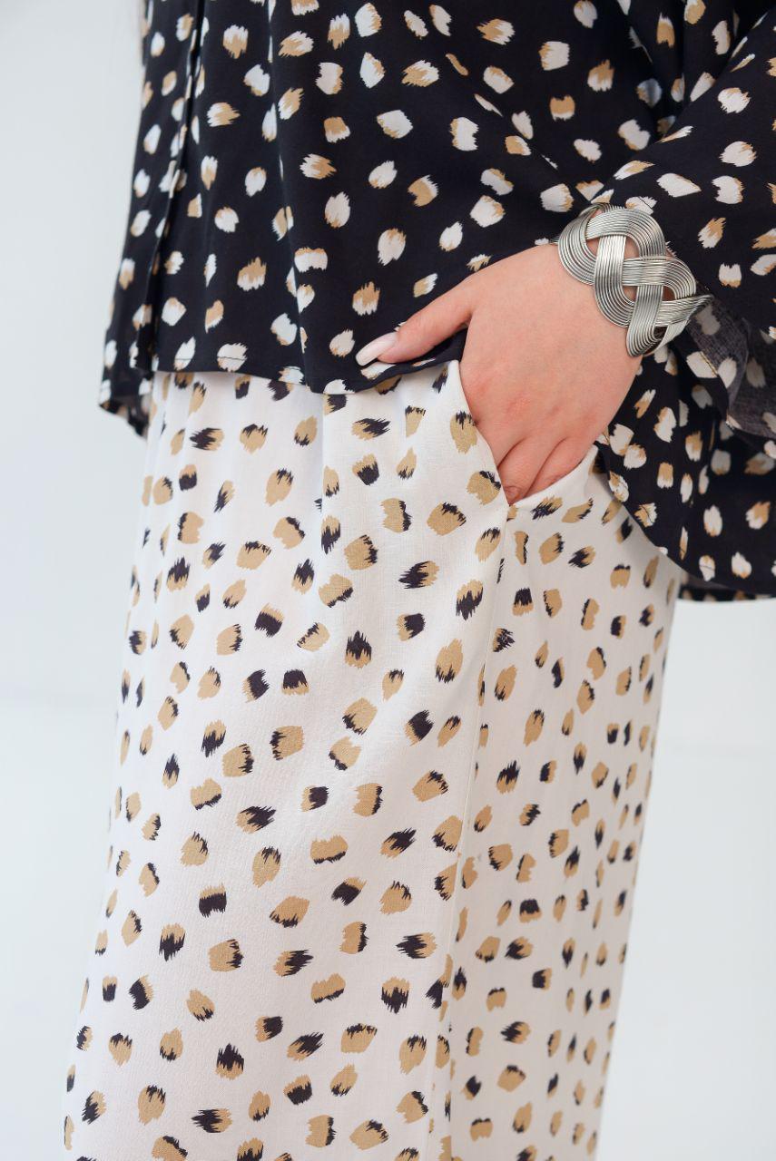 Рубашка хлопковая женская широкого покроя р. 60-62 Черный (14-5228 34) - фото 3