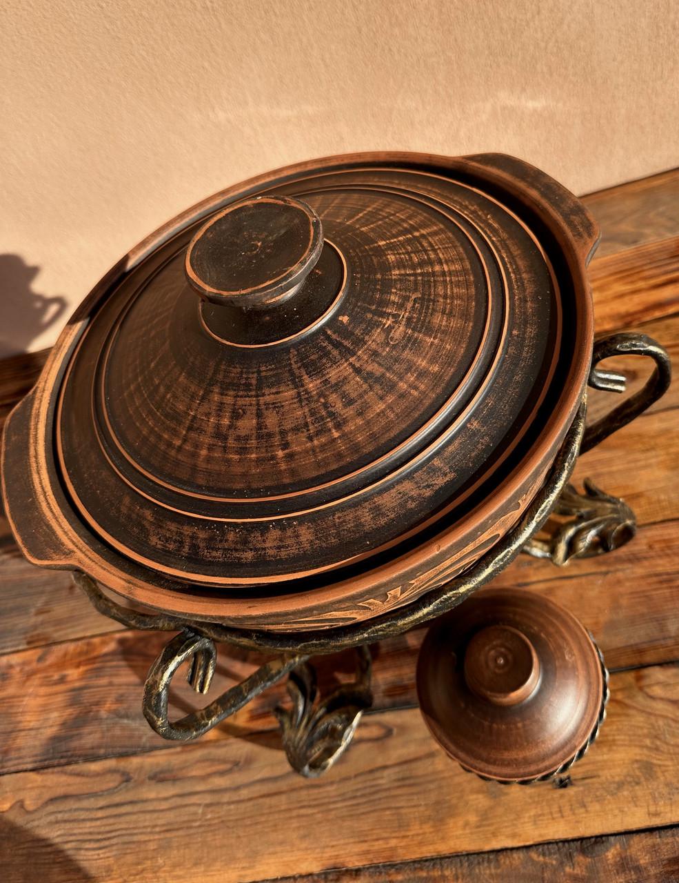 Садж Жарівня із червоної глини з соусницями - фото 3 Садж Жарівня із червоної глини з соусницями - фото 3