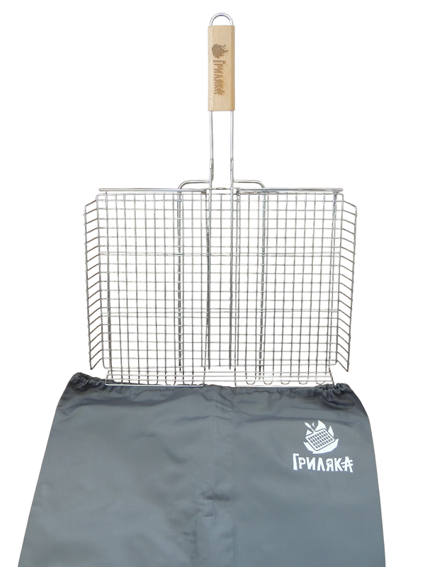 Решітка для гриля 40x30 см з знімною ручкою та чохлом для зберігання (26030557)