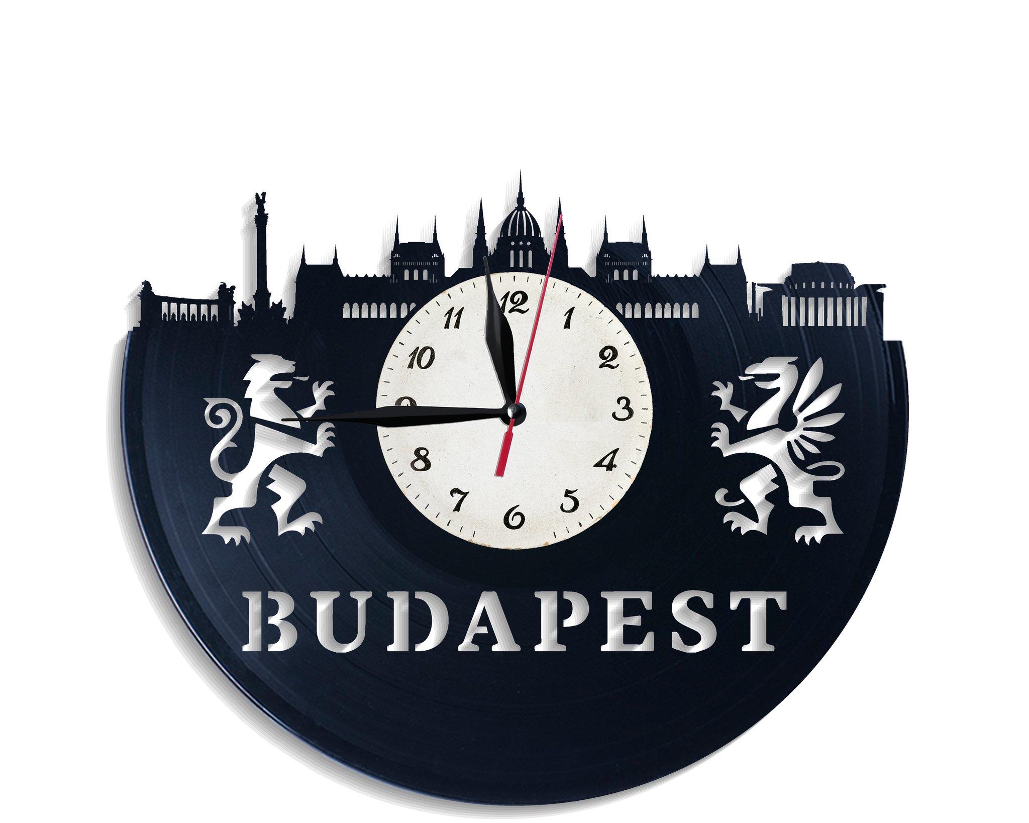 Часы настенные Будапешт 2546 из виниловой пластинки