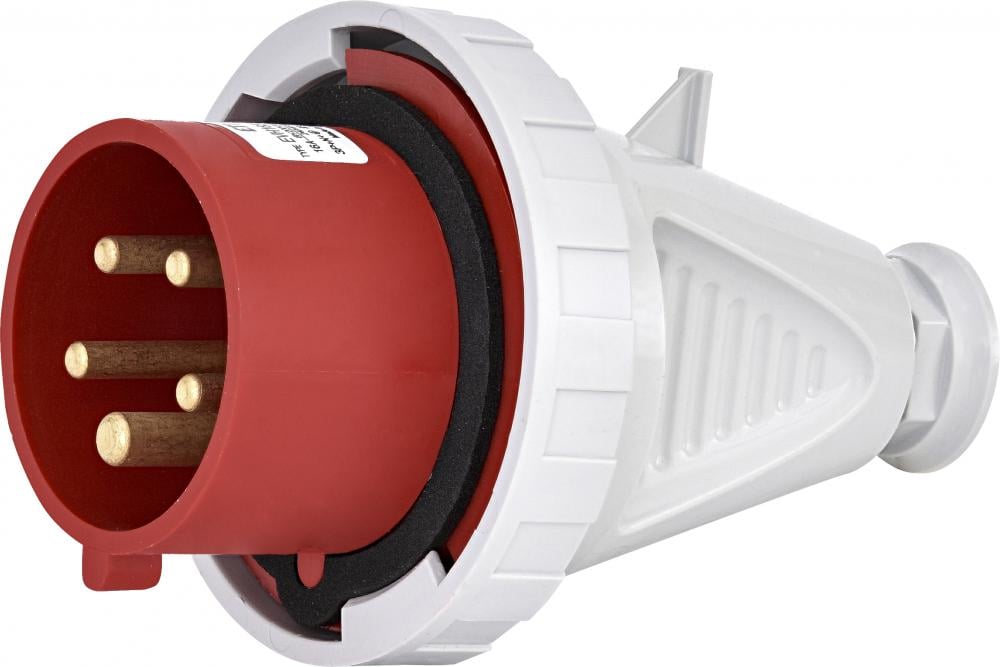 Силова вилка ETI EVH-1653 3P+N+PE 16А 400 В переносна IP67 Червоний (4482026)
