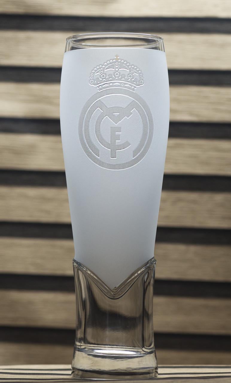 Подарочный бокал с гравировкой лого ФК Реал Мадрид матовый 440 мл (2070830602)