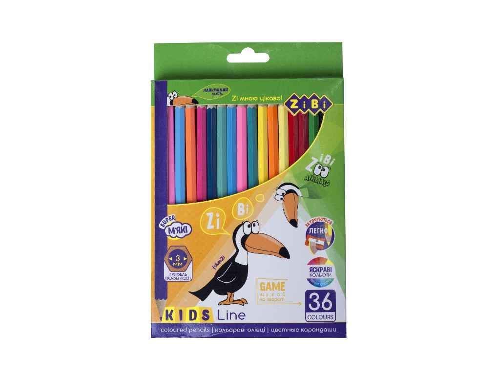 Карандаши цветные ZiBi 36 цветов KIDS LINE ZB.2417 (419604)