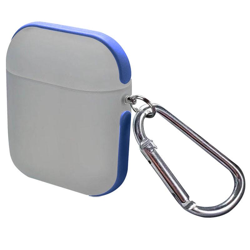 Футляр для навушників AirPods 1/2 Matte Type Синій/Чорний (00000039434_2)