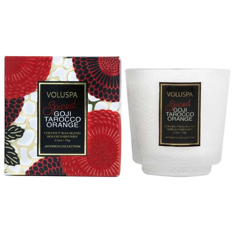 Свеча ароматическая Voluspa Japonica Spiced Goji Tarocco Orange 72 г стеклянный стакан (111002666)