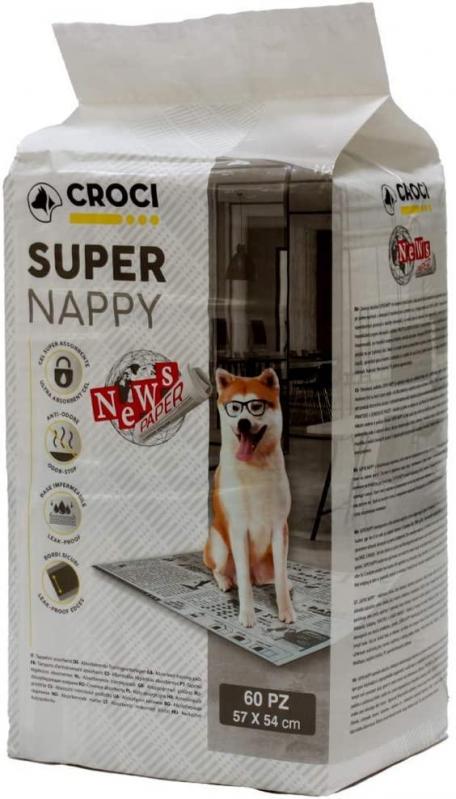 Пеленки для животных Croci принт газета 57х54 см 60 шт. (003281)