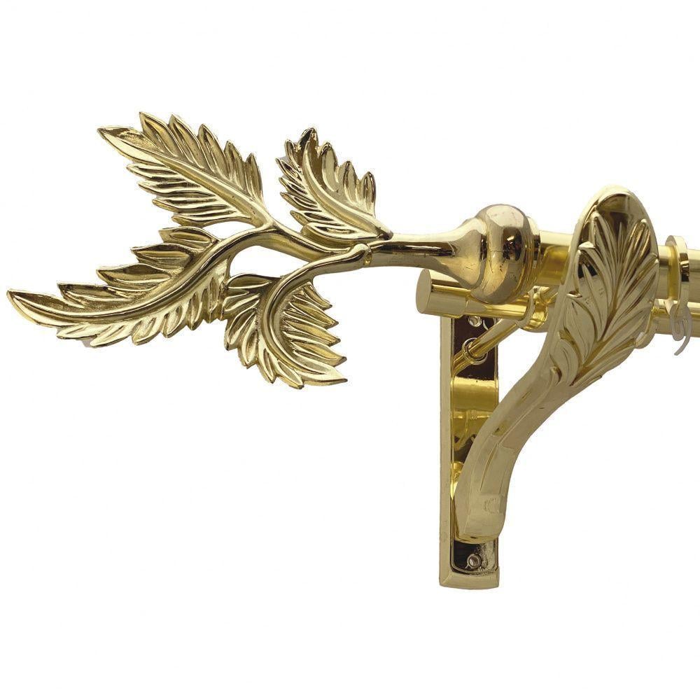 Карниз для штор Orvit Папоротник двухрядный гладкий 200 см Золотой (00-00009667)