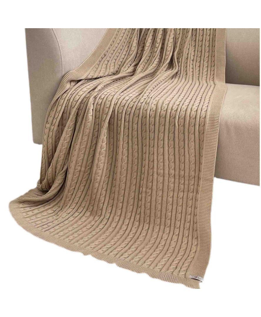 Плед Exclusive Nature 140х180 см Бежевый левый (026673) - фото 5