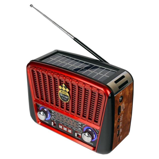 Радиоприемник аккумуляторный Golon RX-456 с солнечной панелью Red/Brown (613387) - фото 3 Радиоприемник аккумуляторный Golon RX-456 с солнечной панелью Red/Brown (613387) - фото 3