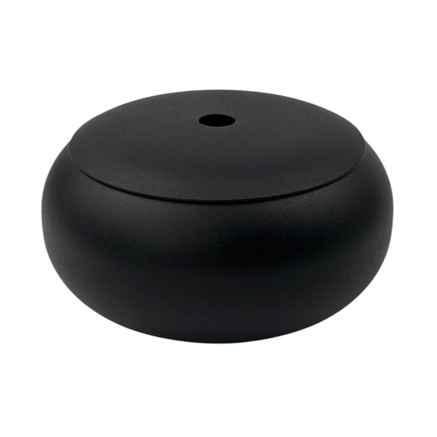 Корпус плоский з кришкою d 80/100х50 мм Чорний (52770)