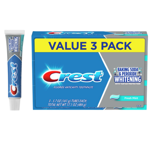 Зубная паста отбеливающая Crest Baking Soda & Peroxide Whitening 3 шт. 484 г (23535)