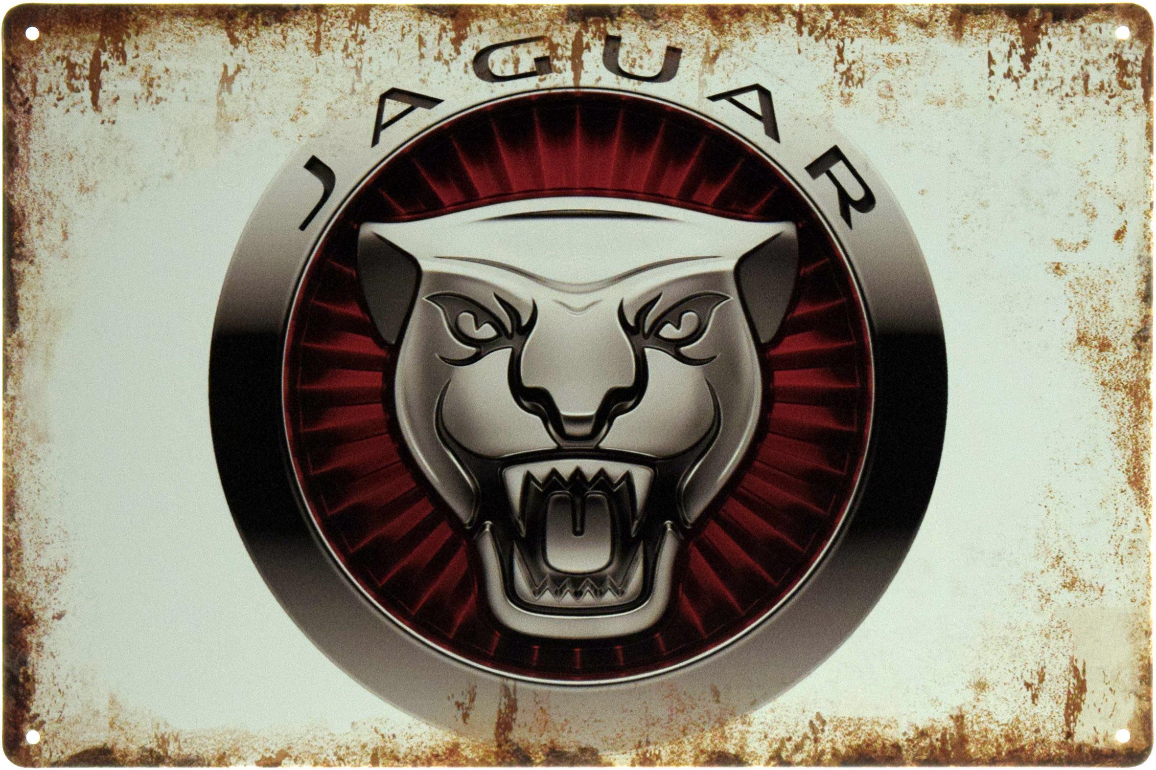 Табличка металлическая "Jaguar Logo" 20x30 см (ms-103681)