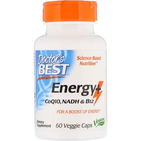 Тонизирующее средство Doctor's Best Energy+ CoQ10, NADH & B12 60 Veg Caps (DRB-00504)