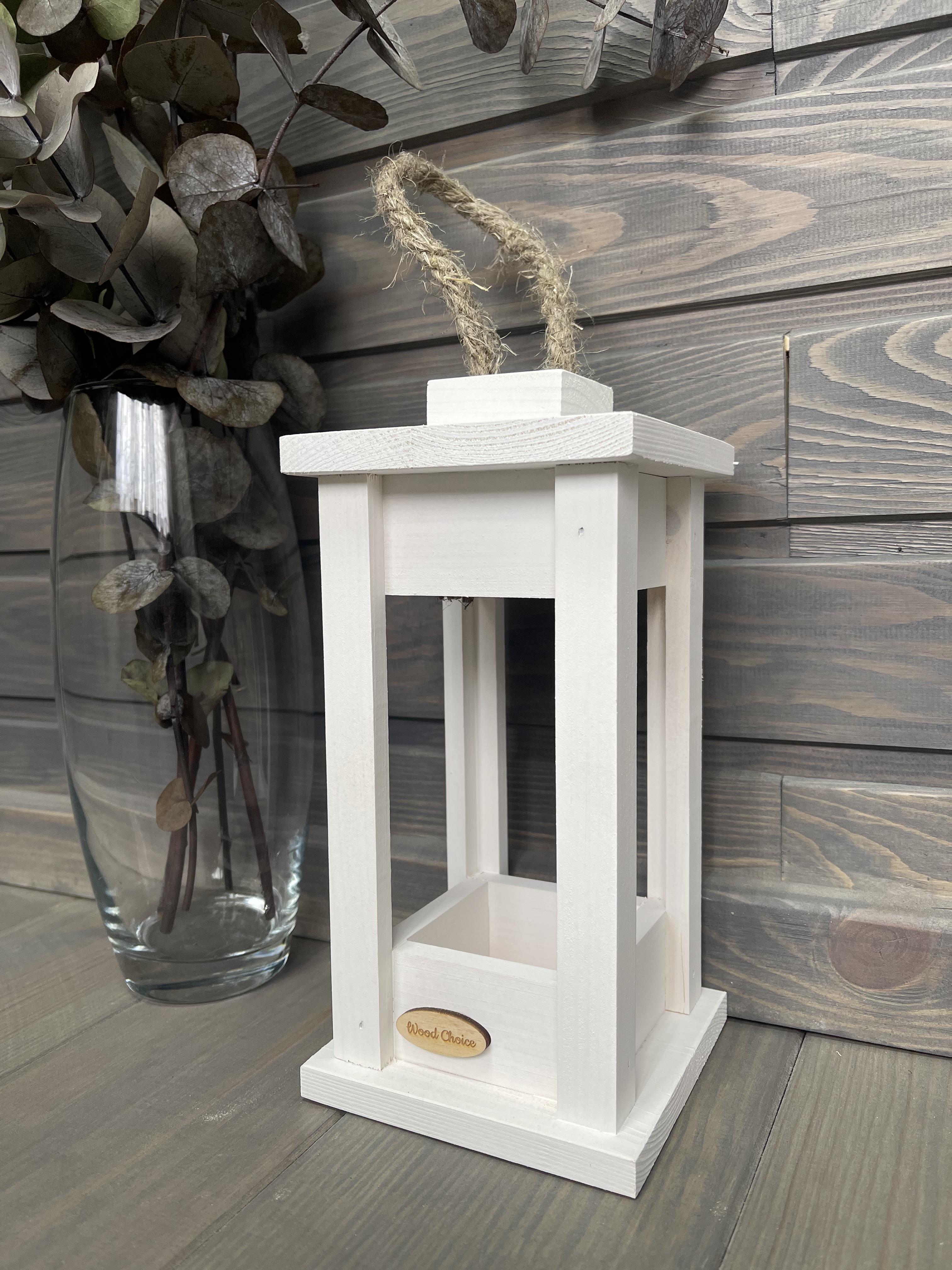 Подсвечник деревянный Wood Choice Фонарь 12х12х25 Белый - фото 1 Подсвечник деревянный Wood Choice Фонарь 12х12х25 Белый - фото 1