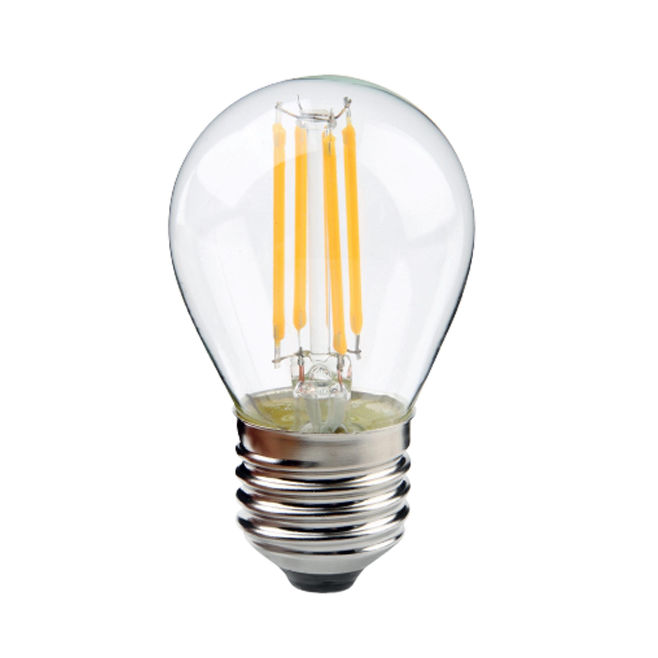 Лампа светодиодная HOROZ ELECTRIC Filament Ball-4 4W A60 E27 2700K