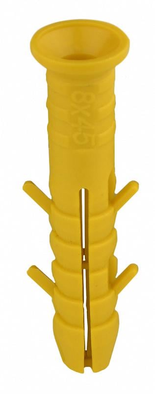 Дюбель АСКО-УКРЕМ 8х45 прижим 5 мм ПП потайной буртик/ударный шуруп цинк 100 шт. (A0150090154)