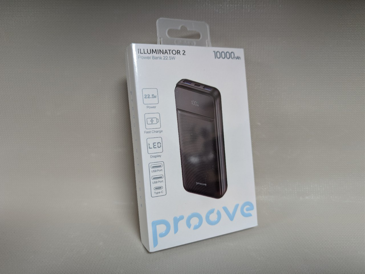 Павербанк Proove Illuminator 2 10000 mAh/22,5 W Черный