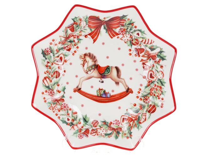 Блюдо фигурное фарфоровое Рождественская Фантазия 30 см (BDI-498-275) Блюдо фигурное фарфоровое Рождественская Фантазия 30 см (BDI-498-275)