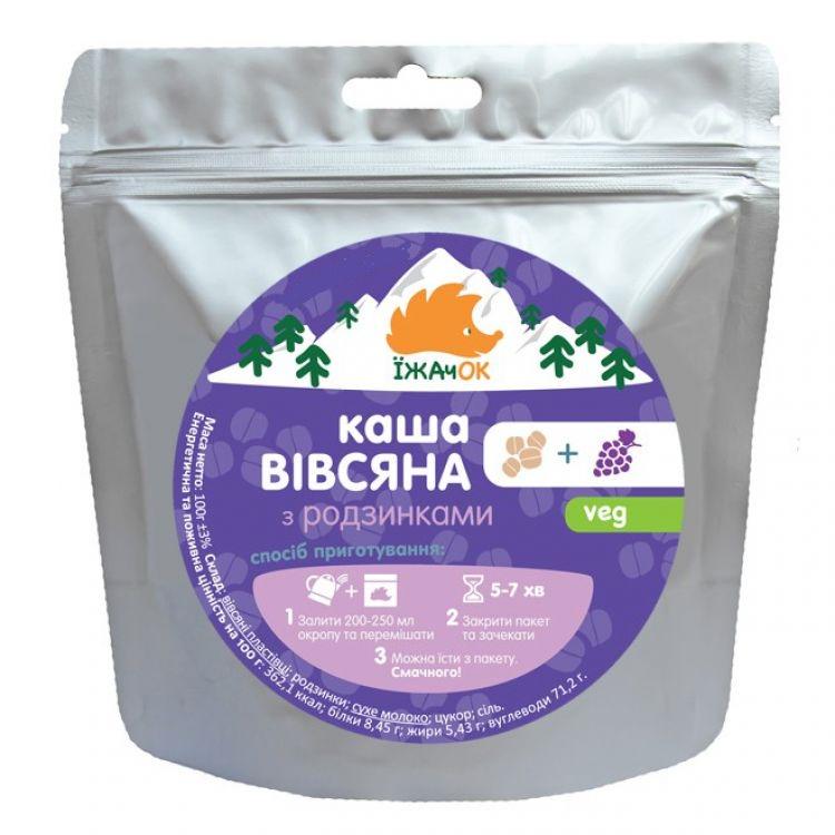Сушеные продукты Їжачок Овсяная каша с изюмом
