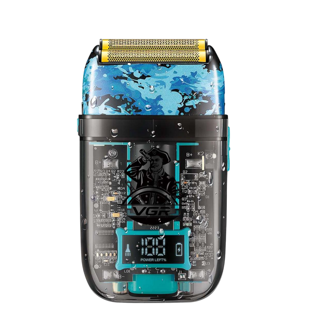 Шейвер акумуляторний сітковий з подвійним лезом VGR V-352 2x600 mAh IPX5 LED display (613611)