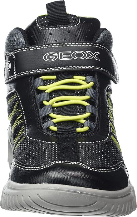 Кроссовки деми высокие с огоньками Geox Wroom р. 28 Black Lime (18960406) - фото 4