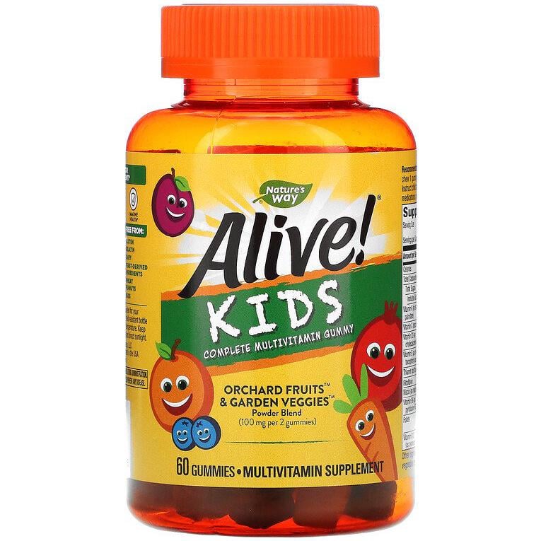 Детские мультивитамины Nature's Way Alive! Kids Complete Multivitamin Gummy 60 жевательных конфет (1177524525)