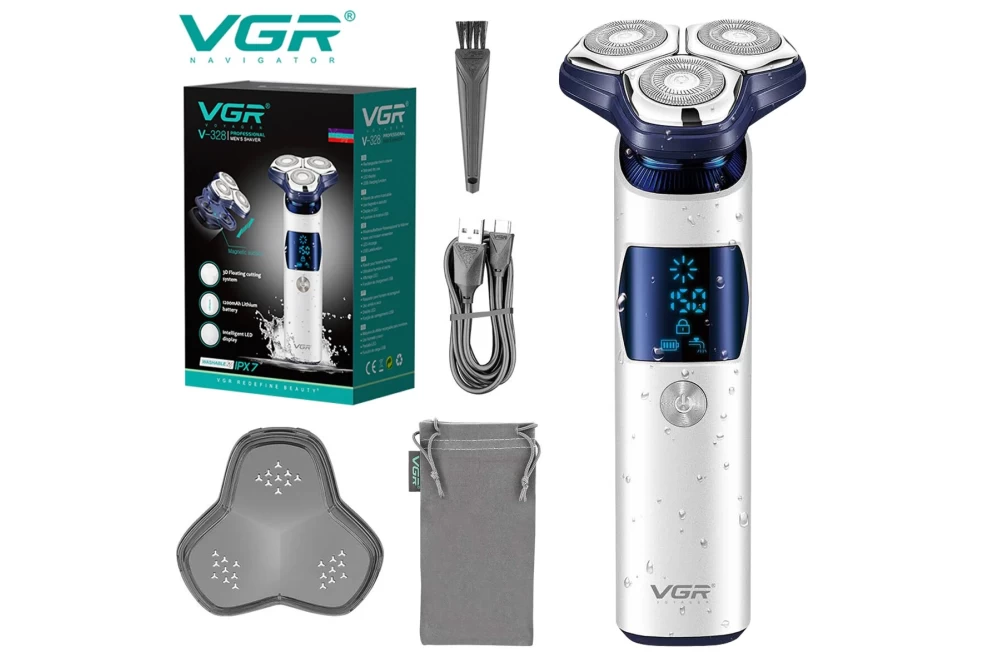 Электробритва VGR V-328 водонепроницаемая (373882) - фото 4