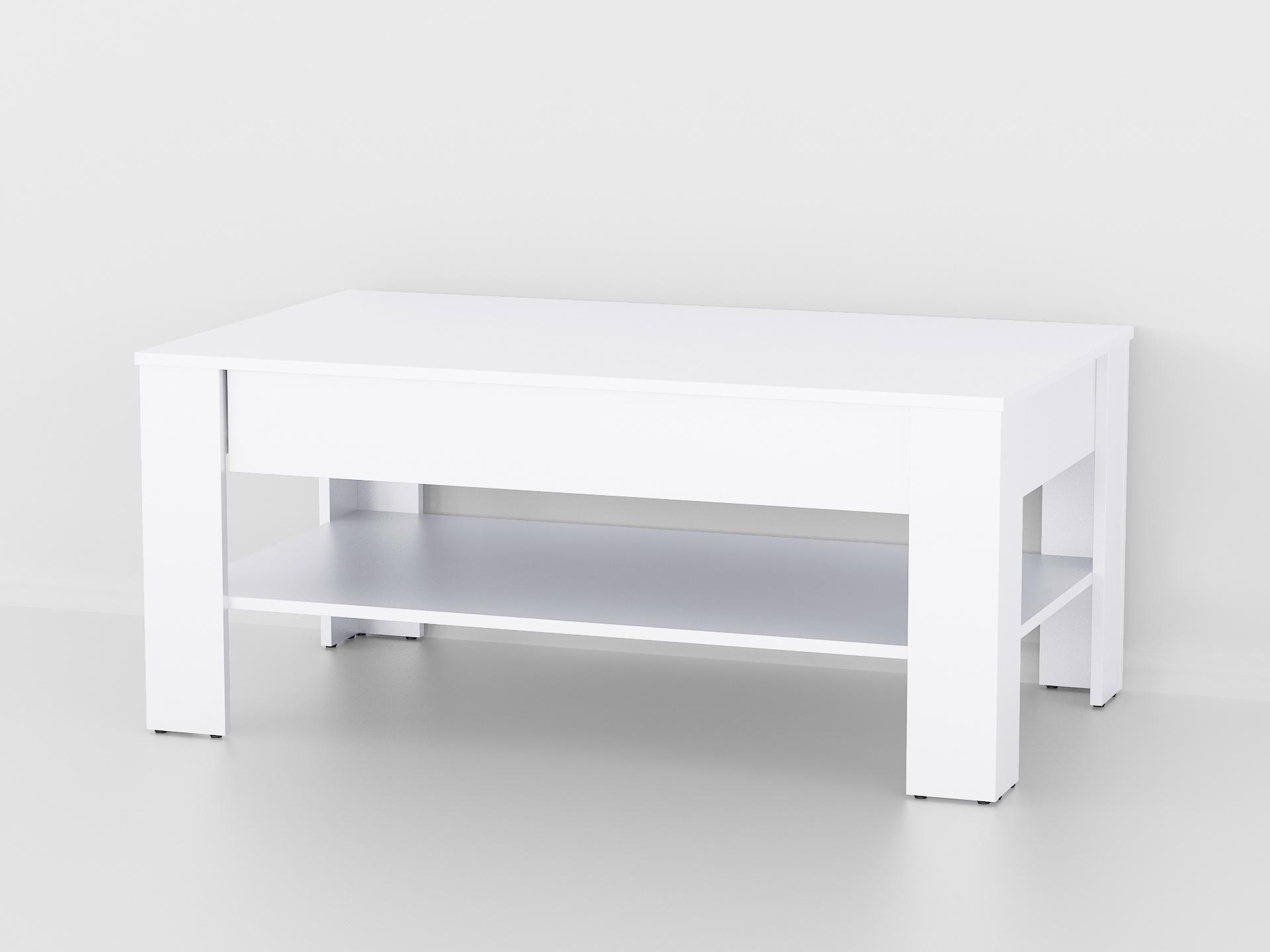 Журнальний стіл з шухлядою S-5 ДСП 16 мм 1000х650х480 мм Білий