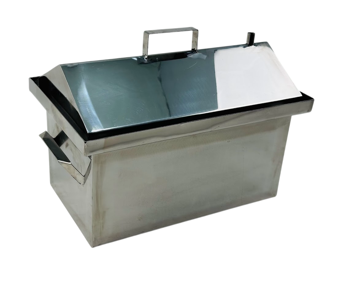 Коптильная для горячего копчения GrillMaster KP-8580 с гидрозатвором нержавеющая сталь 2 мм 53х33х40 см (10-164-KP-8580)