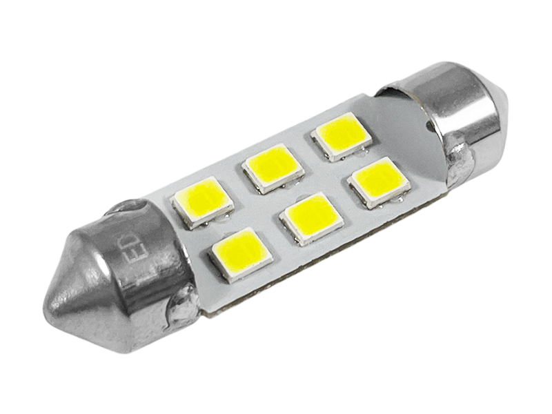 Автолампа светодиодная C5W SV8,5 12 В 36 мм SMD3528-6led Белый (952)