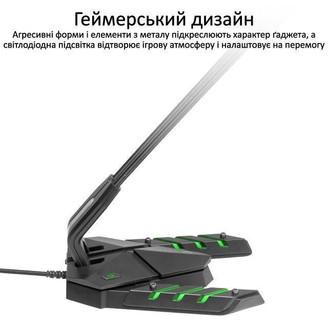 Мікрофон Vertux Streamer-3 LED USB Black - фото 3