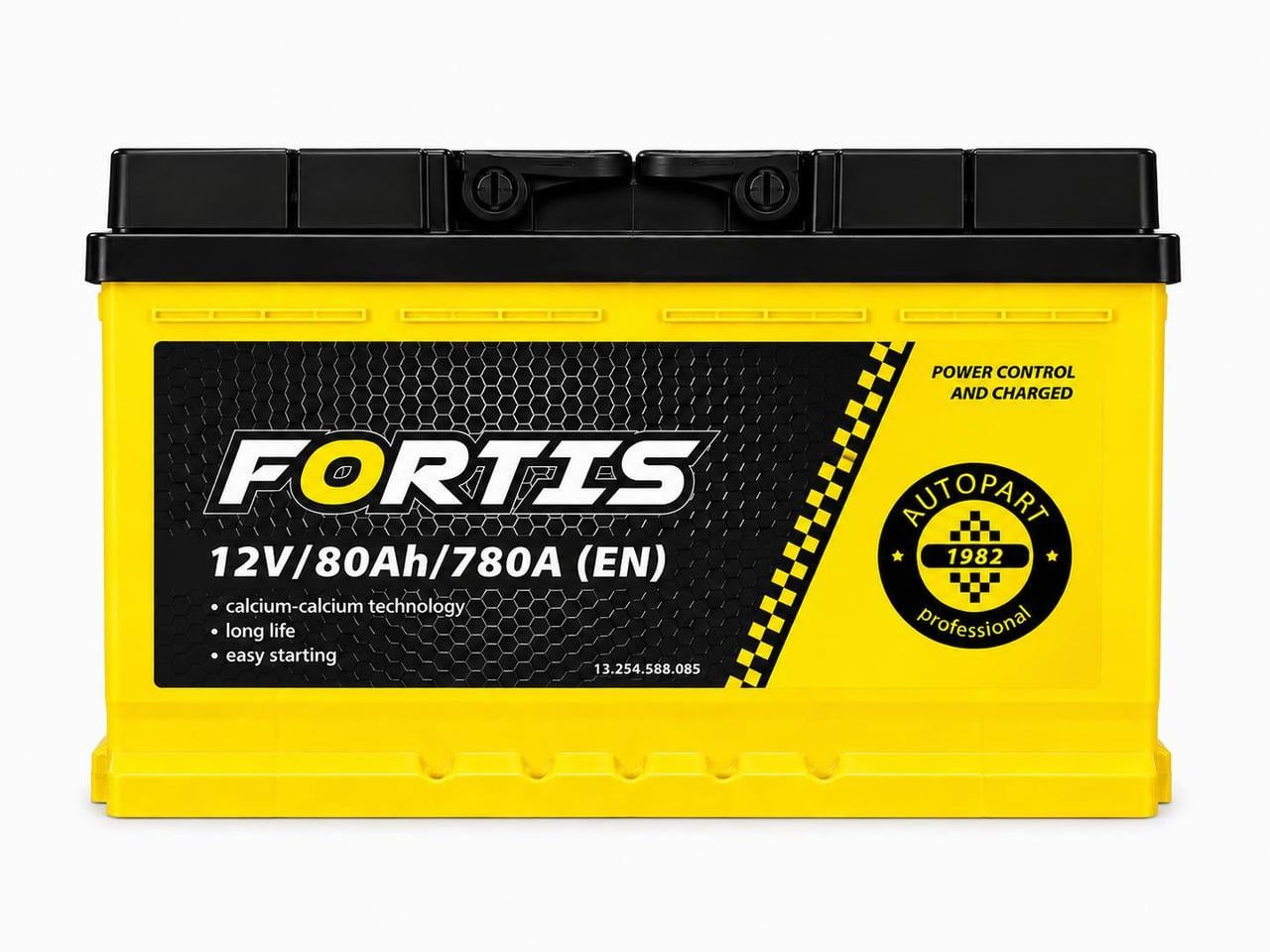 Акумулятор автомобільний Fortis 80 Ah 780A R+ 12V (3157087415) Акумулятор автомобільний Fortis 80 Ah 780A R+ 12V (3157087415)