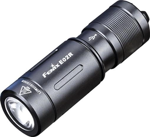 Ручной фонарик Fenix E02R 200 лм Micro USB Черный