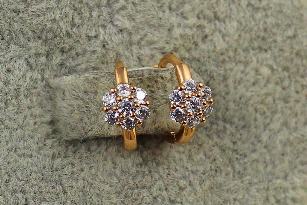 Серьги детские Xuping Jewelry Цветочек с точками 10 мм Золотистый