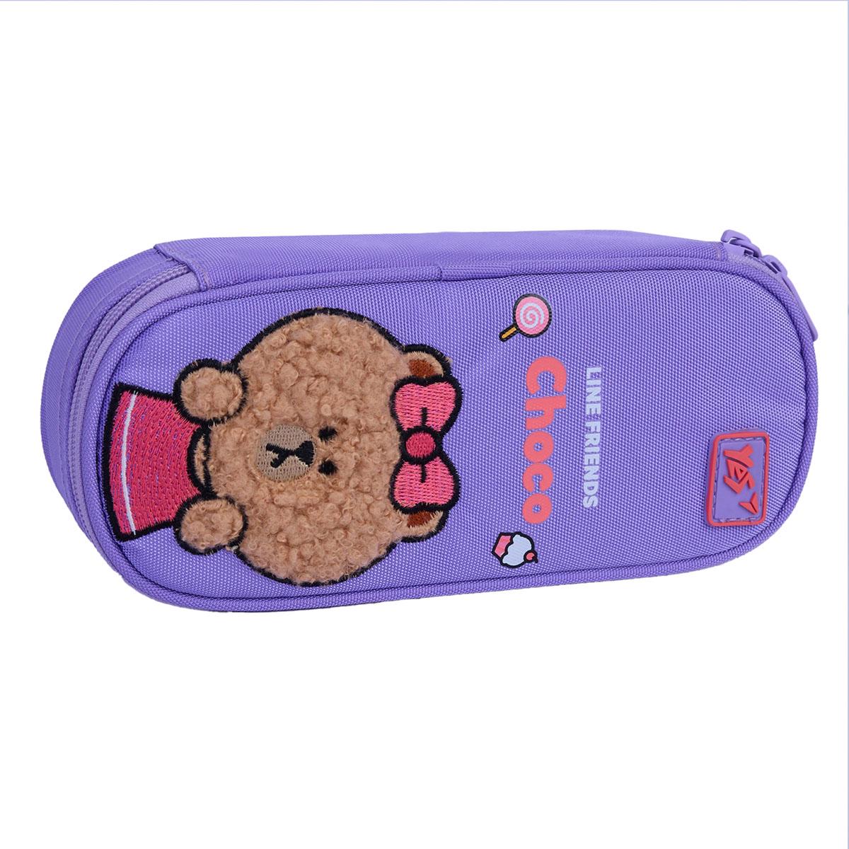 Пенал шкільний м'який YES PH-30 Line Friends Pretty Choco (533703)