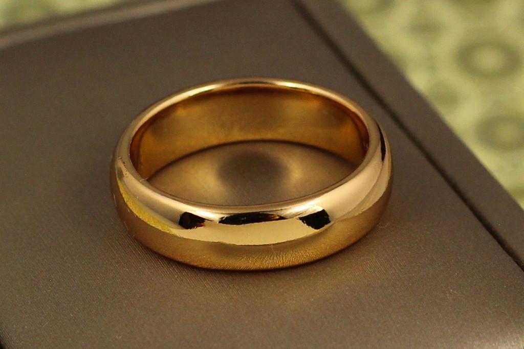 Обручальное кольцо Xuping Jewelry классика 6 мм р. 15 Золотистый (2521367714)