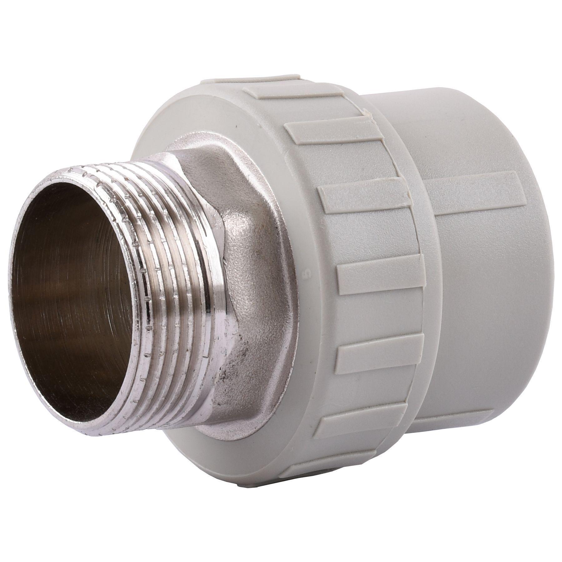 Муфта с наружной резьбой под ключ Vsplast PPR 50 мм x 1 1/2" (000003750)