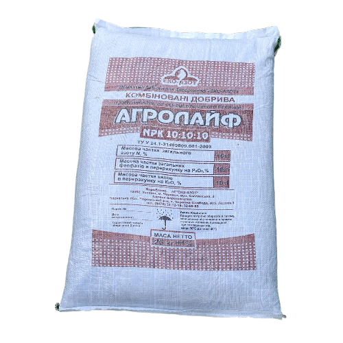 Удобрение не гранулированное Агролайф 10:10:10 25 кг (375869132)