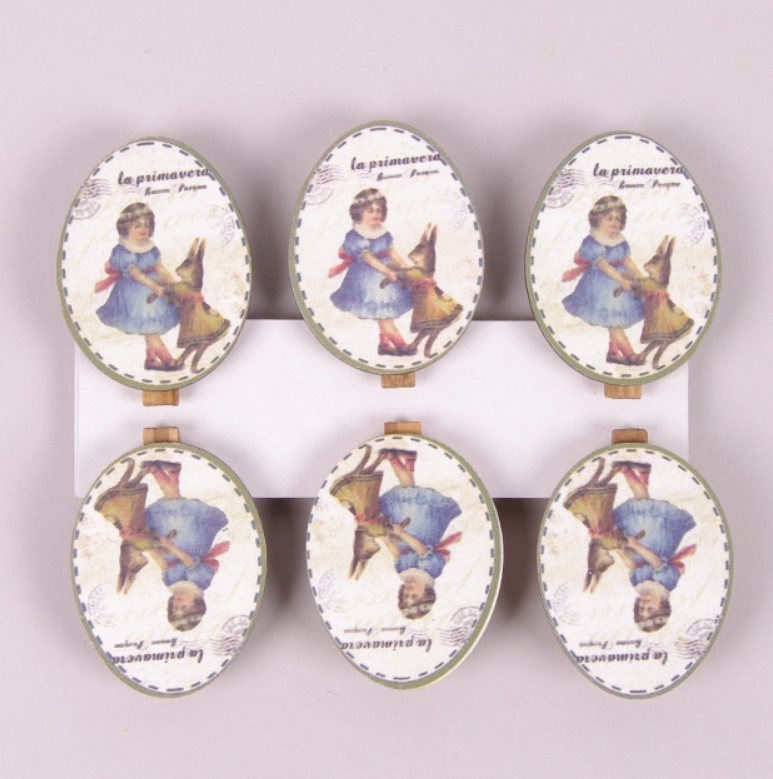 Декор на прищепке Писанка 6 шт. (44154)