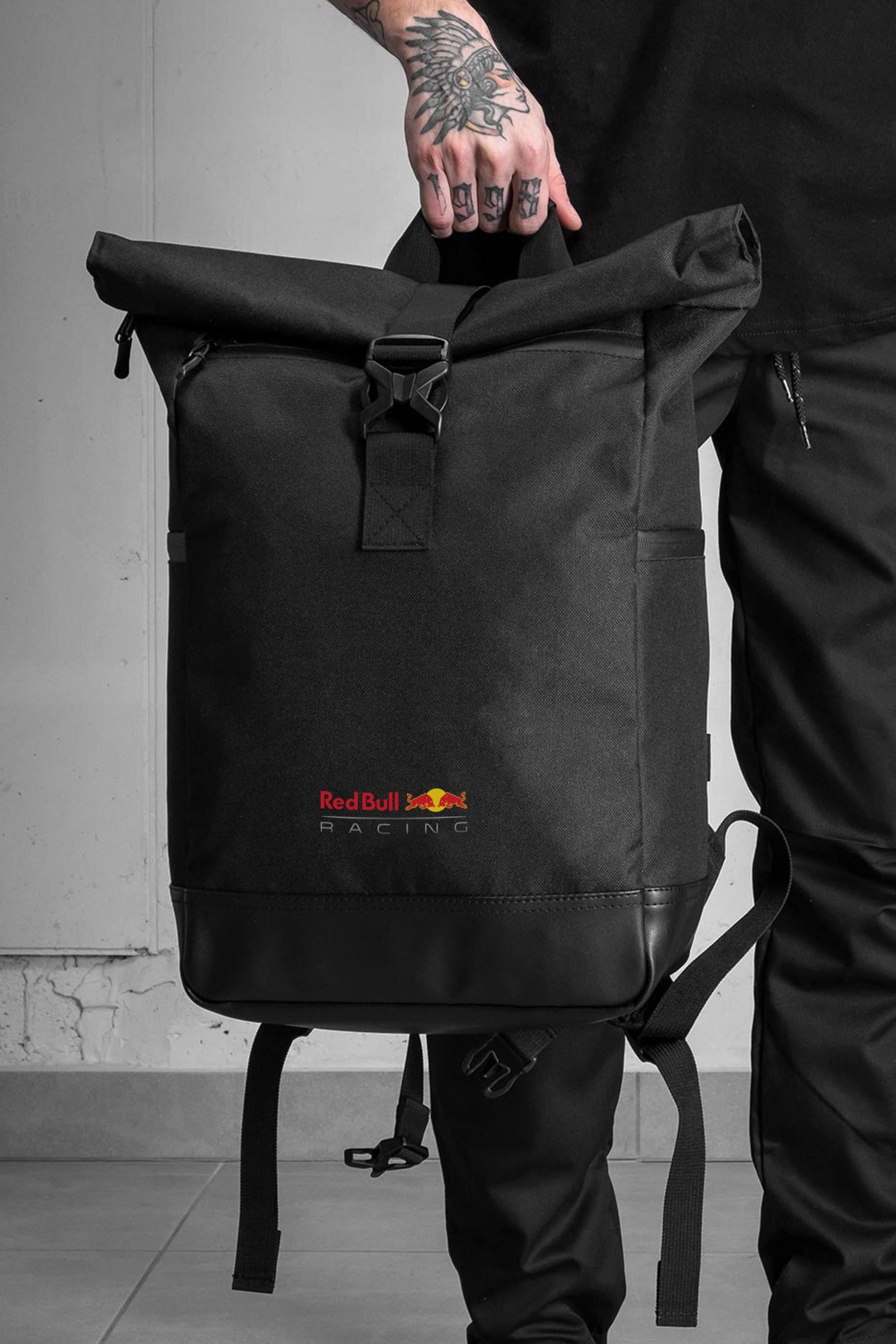 Рюкзак-роллтоп повседневный Without унисекс с принтом RedBull Black (8055138)