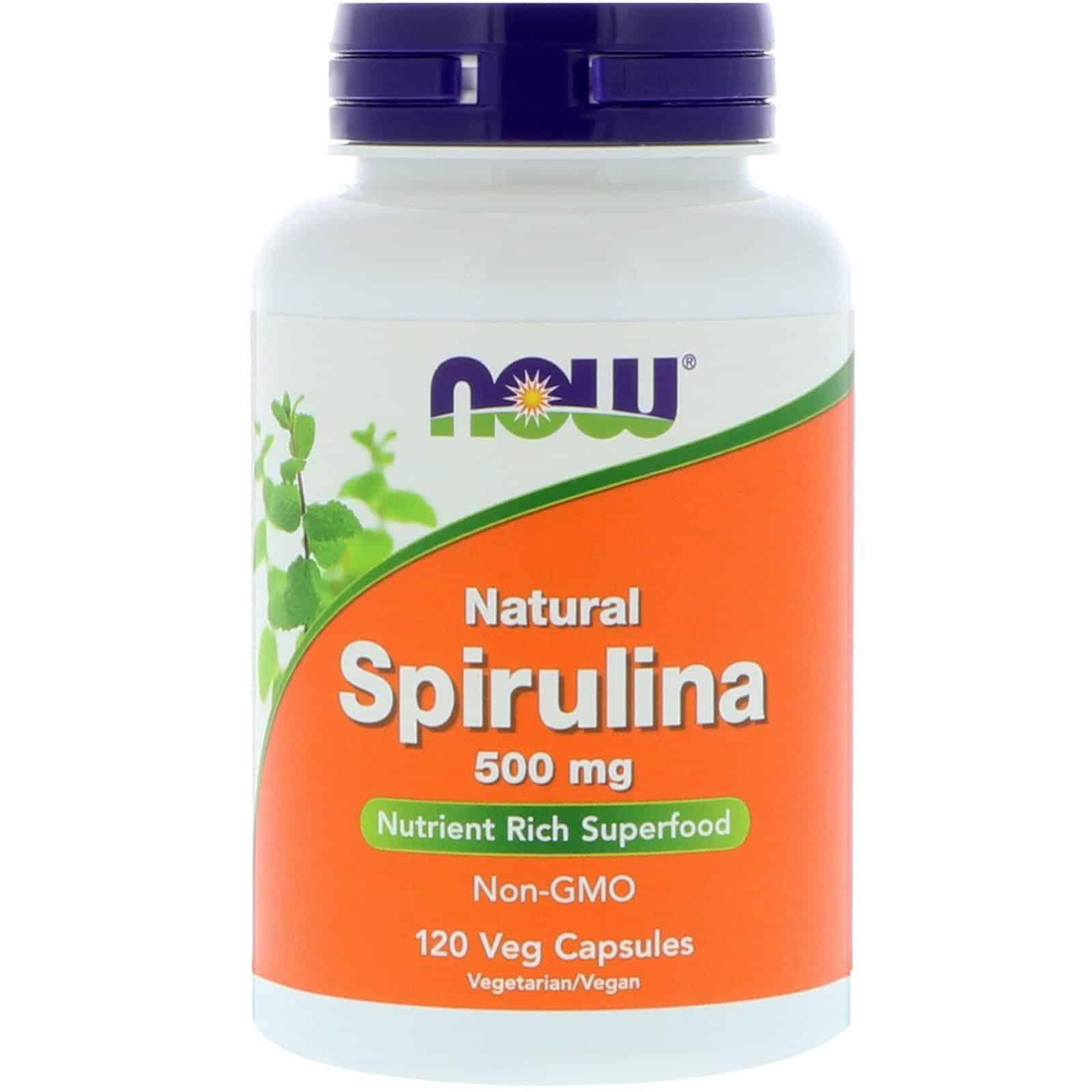 Спирулина NOW Foods Spirulina 500 мг 120 капс. (НФ-00000414)