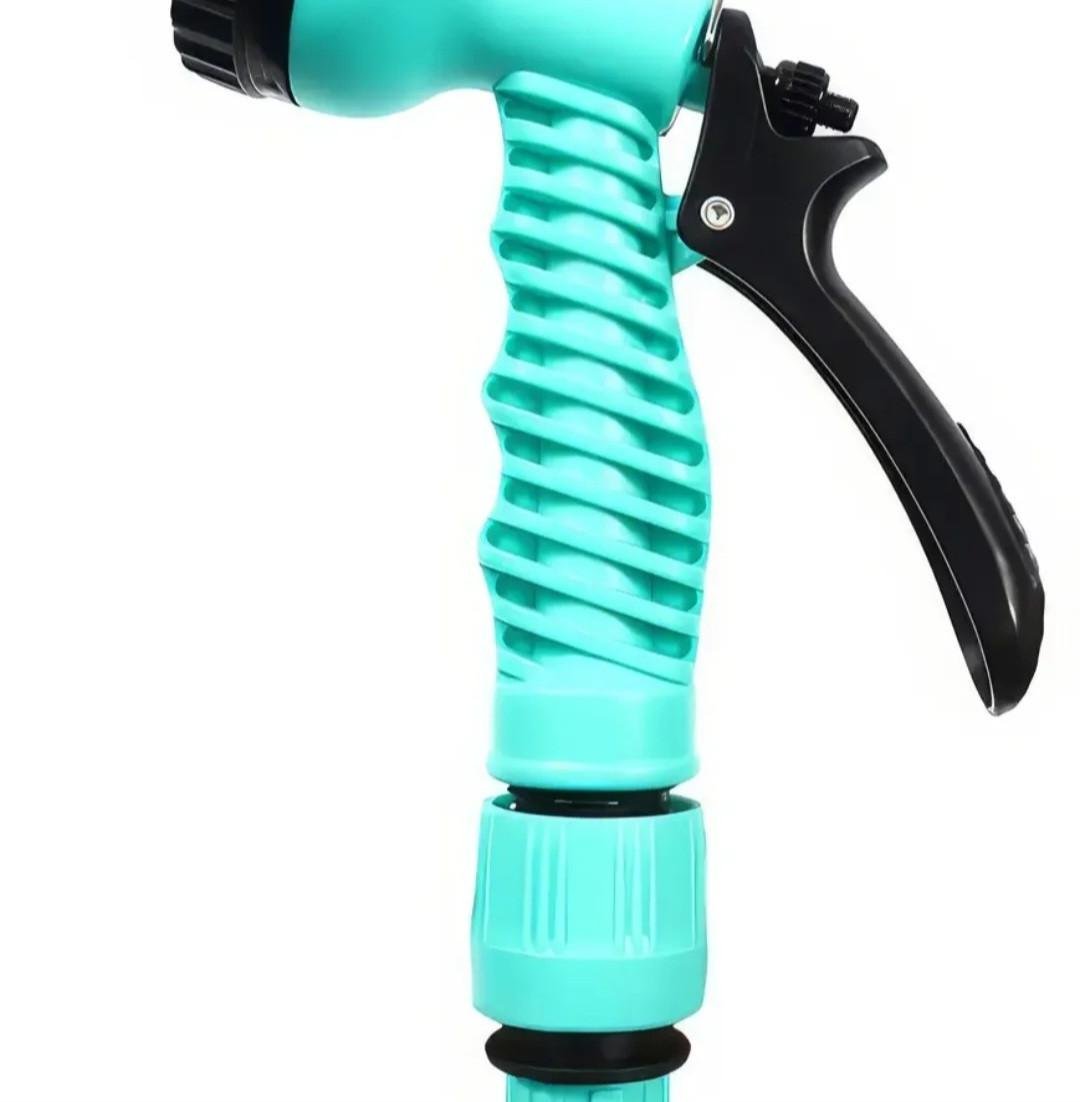 Шланг поливочный растяжной K-50FT с распылителем на 7 режимов 15 м Turquoise (784780629) - фото 3