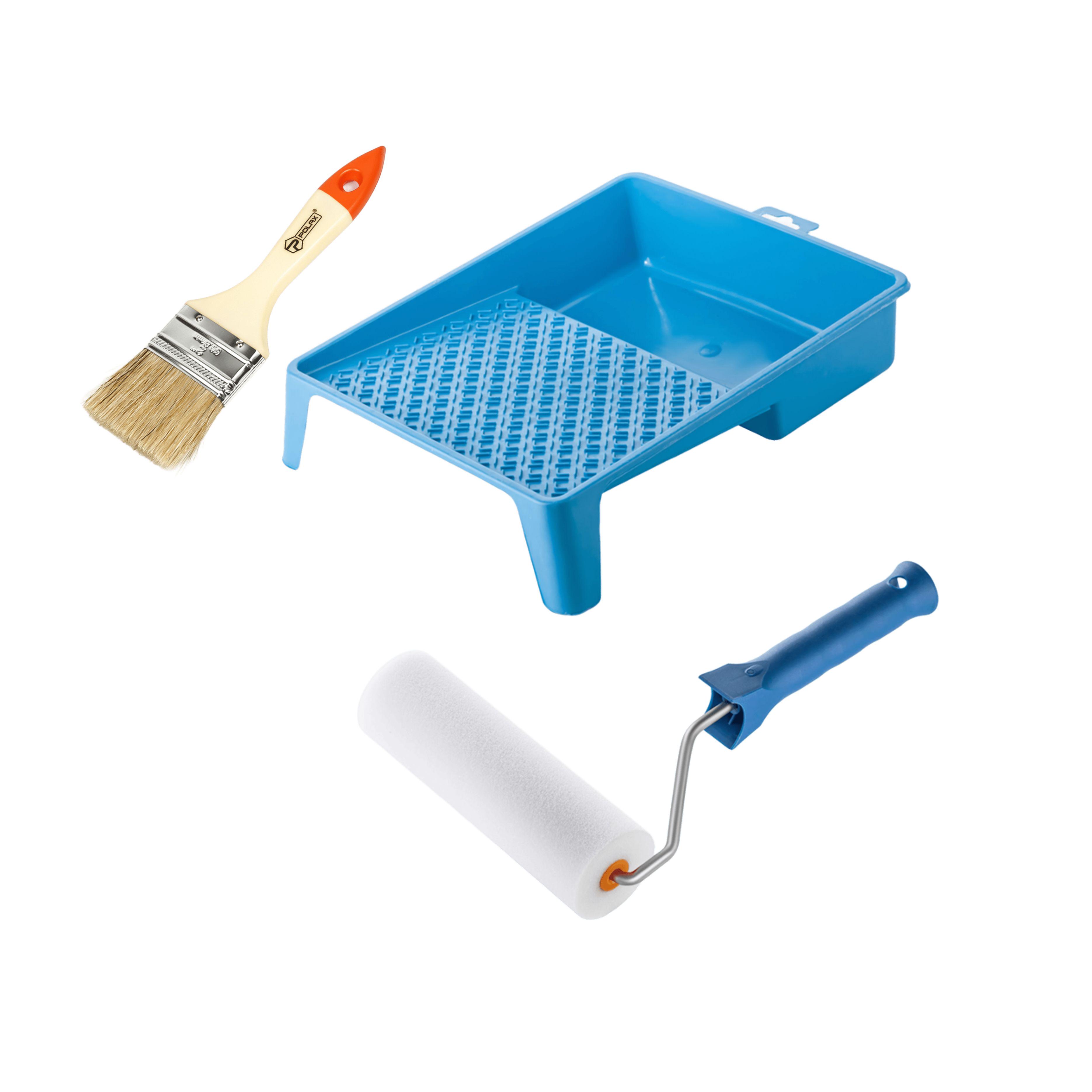 Валик Стандарт поролоновий 150х50 мм з ручкою ванночка і пензлик (770-279)